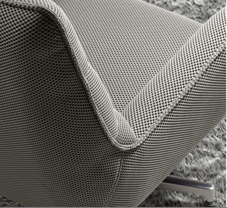 Fauteuil pivotant tissu maille 3D Milan - Photo n°6