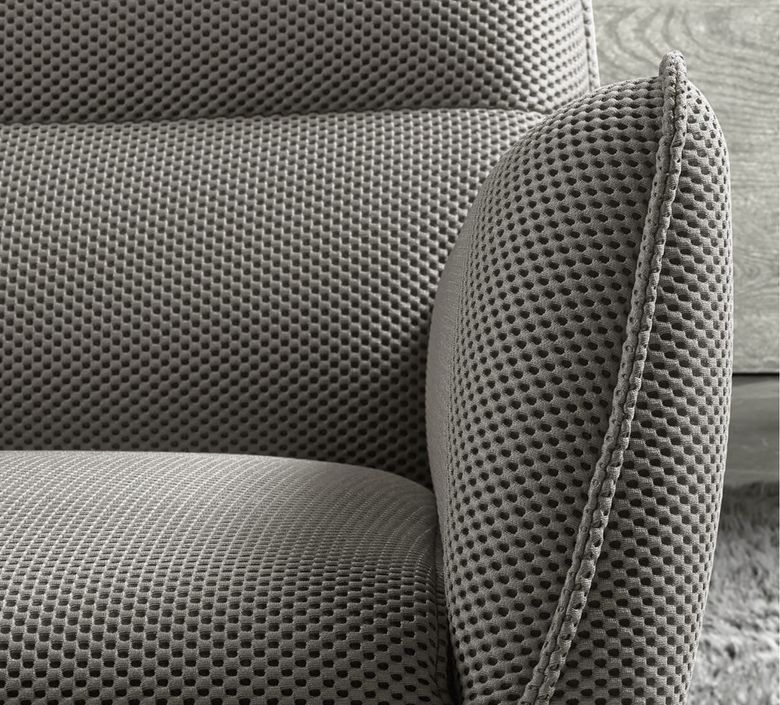 Fauteuil pivotant tissu maille 3D Milan - Photo n°7