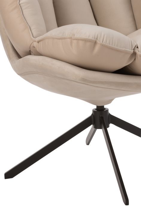 Fauteuil relax avec coussin beige Azia - Photo n°6