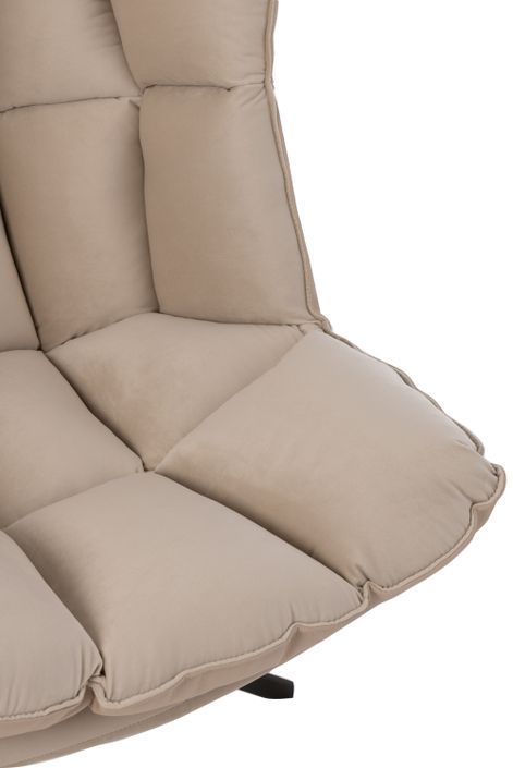 Fauteuil relax avec coussin beige Azia - Photo n°7