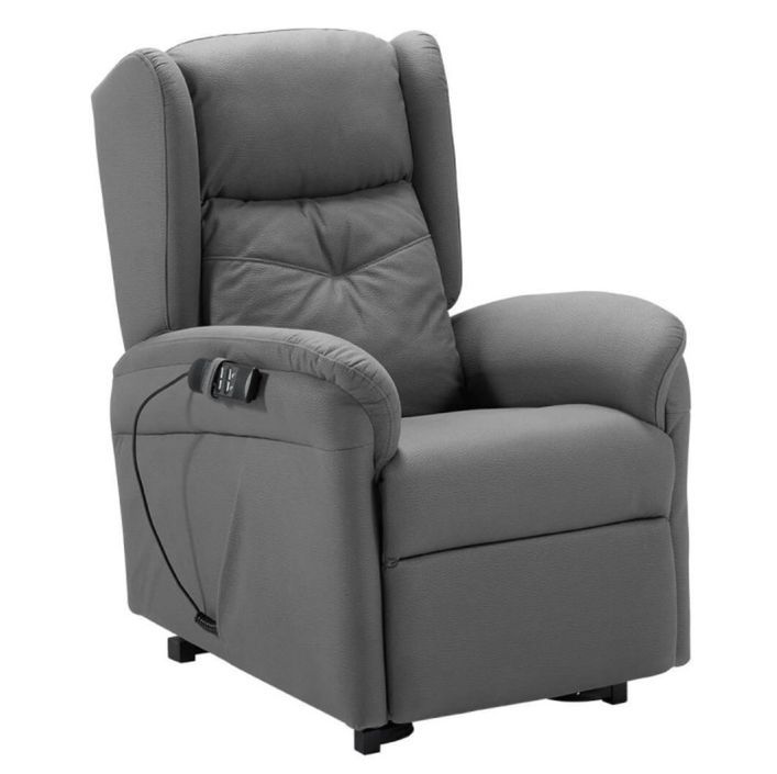 Fauteuil relevable de relaxation électrique 2 moteurs tissu Karola - Photo n°1