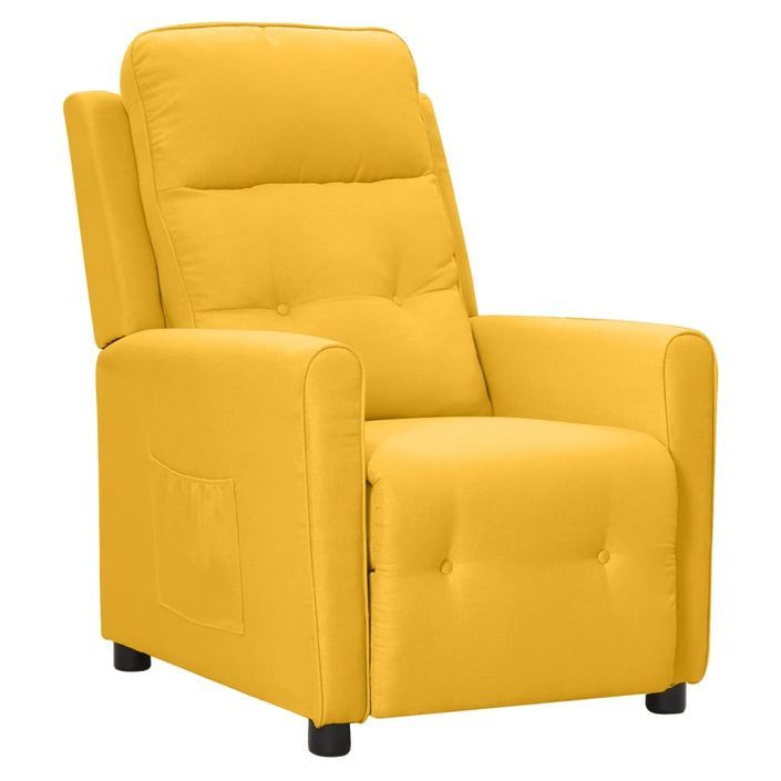 Fauteuil releveur inclinable Jaune Tissu 3 - Photo n°1