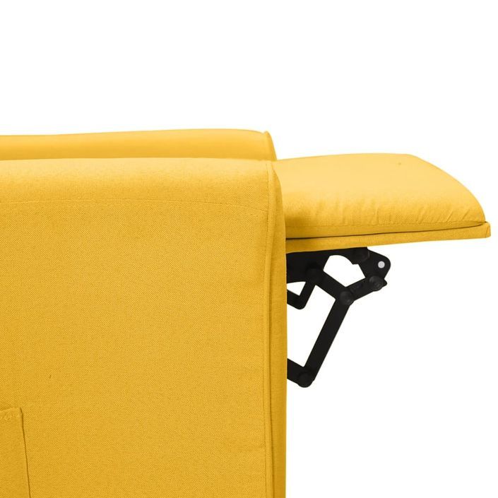 Fauteuil releveur inclinable Jaune Tissu 3 - Photo n°8