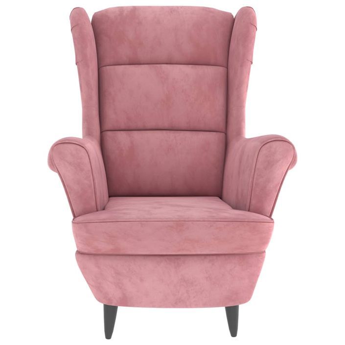 Fauteuil Rose Velours - Photo n°2
