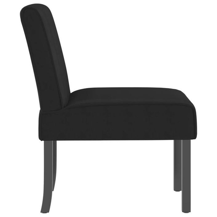 Fauteuil sans accoudoirs noir velours - Photo n°4