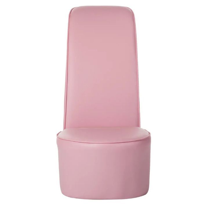 Fauteuil simili cuir rose Fashionly - Photo n°4