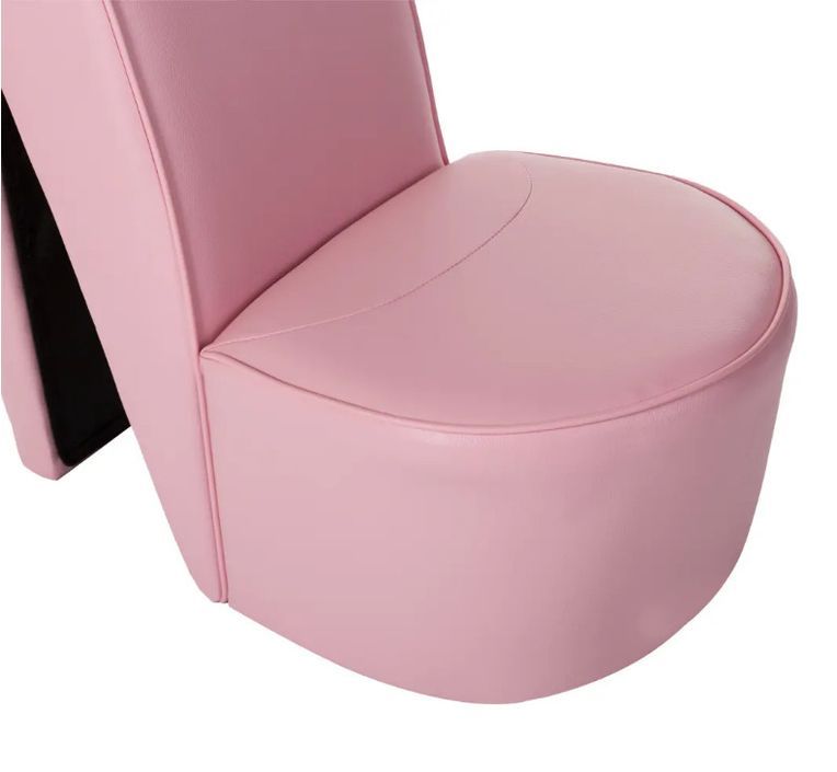 Fauteuil simili cuir rose Fashionly - Photo n°6