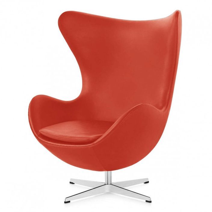 Fauteuil simili cuir rouge Ego - Photo n°1