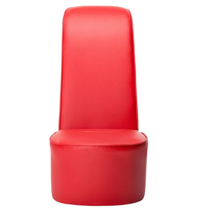 Fauteuil simili cuir rouge Fashionly - Photo n°4