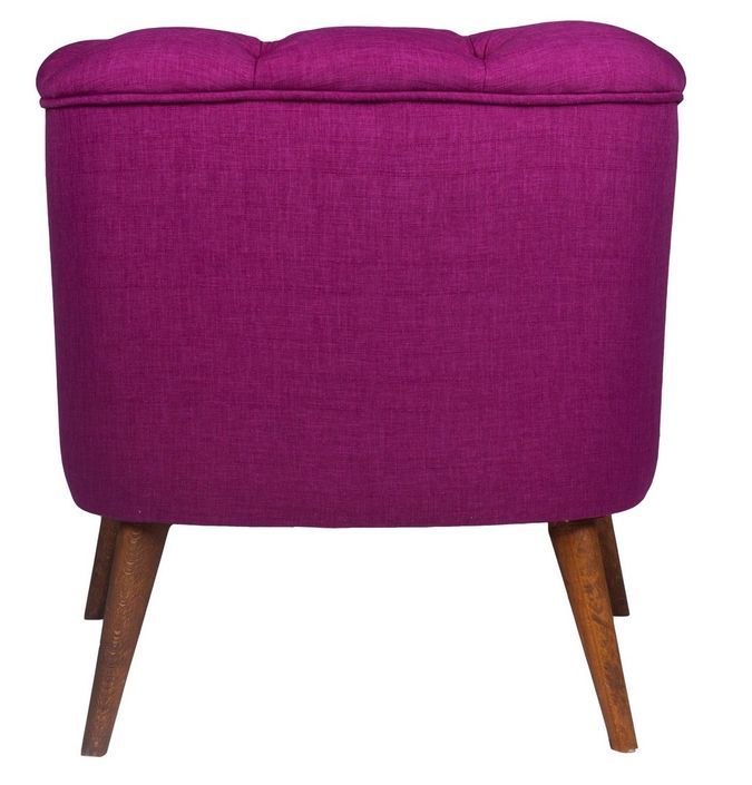 Fauteuil style Chesterfield tissu violet Wester 75 cm - Photo n°6