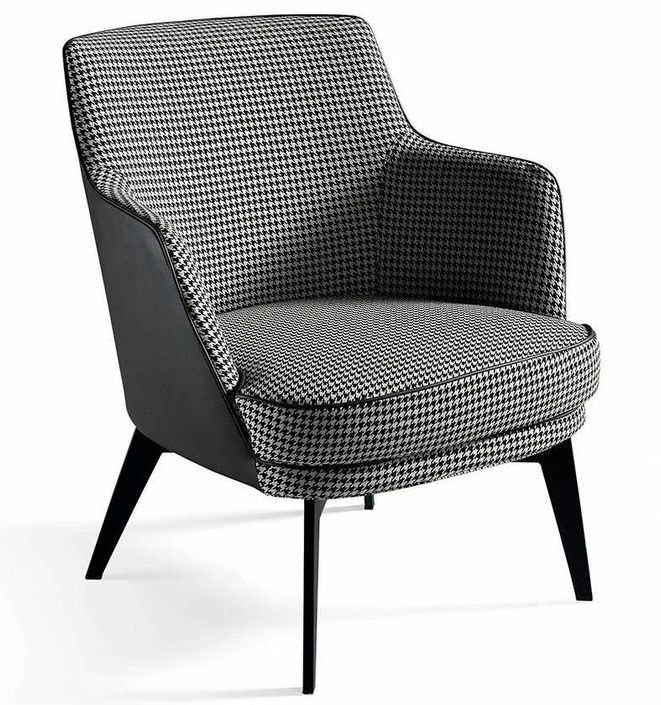 Fauteuil tissu et pieds acier noir Paxy - Photo n°1