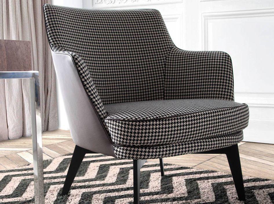 Fauteuil tissu et pieds acier noir Paxy - Photo n°2