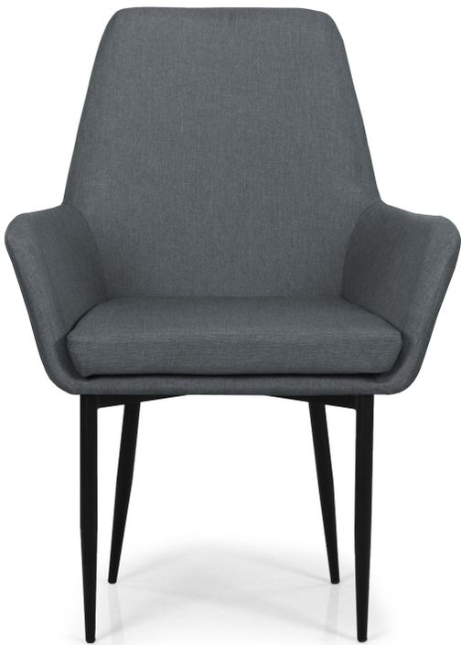 Fauteuil tissu gris foncé Neste - Photo n°1