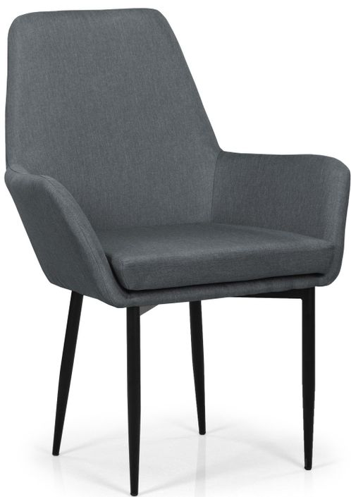 Fauteuil tissu gris foncé Neste - Photo n°2