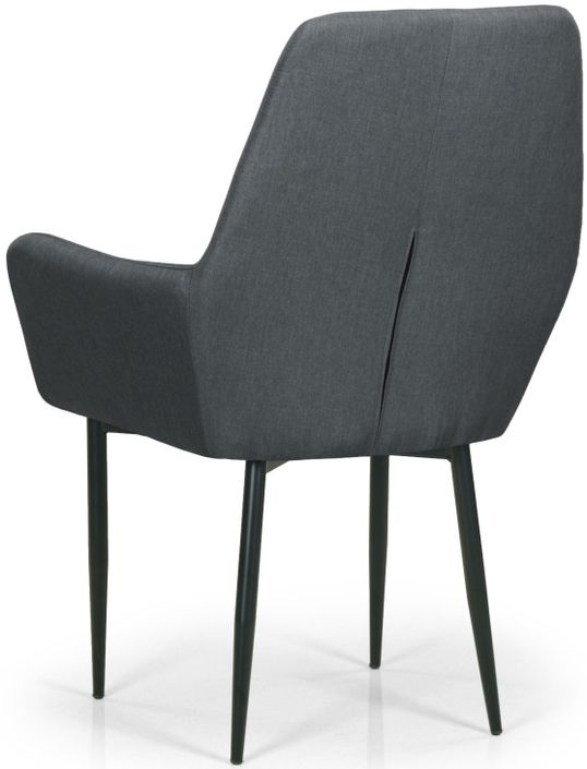 Fauteuil tissu gris foncé Neste - Photo n°4