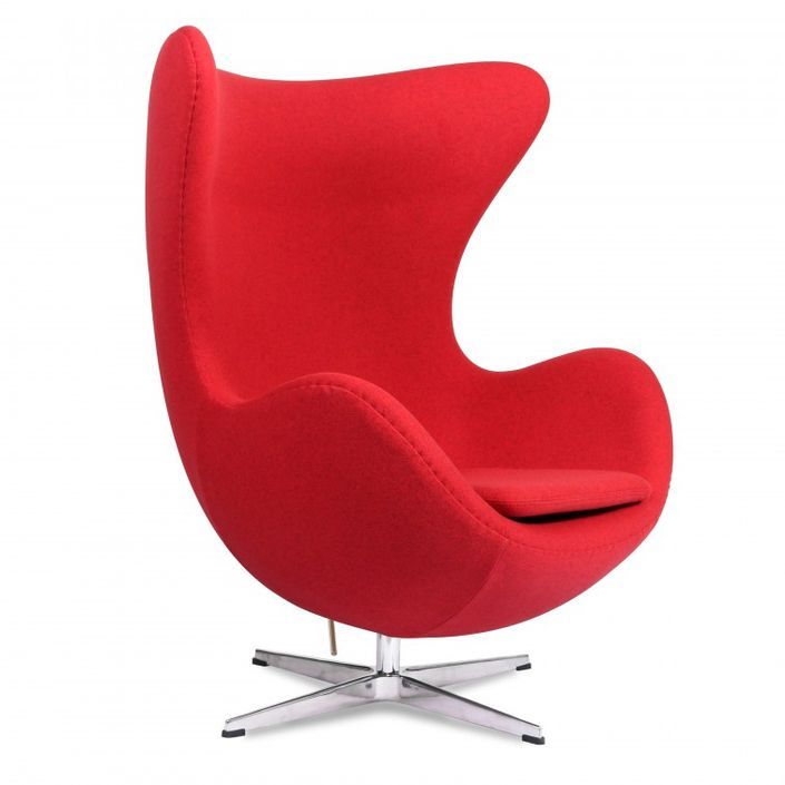 Fauteuil tissu rouge Ego - Photo n°1