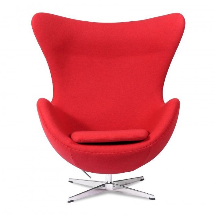 Fauteuil tissu rouge Ego - Photo n°2
