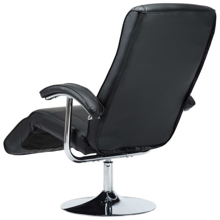 Fauteuil TV Noir Similicuir - Photo n°6