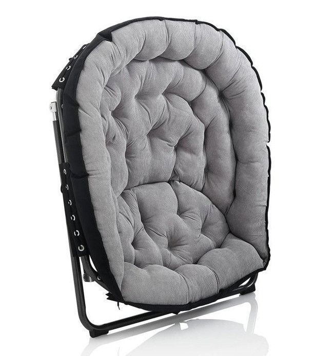 Fauteuil velours gris et pieds métal noir Iful - Photo n°3