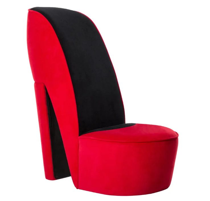 Fauteuil velours rouge Fashionly - Photo n°1