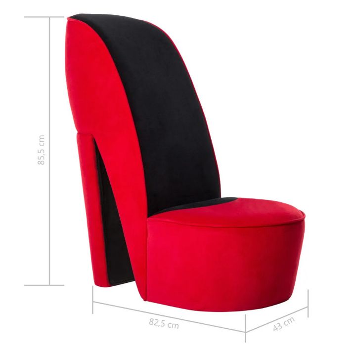 Fauteuil velours rouge Fashionly - Photo n°7