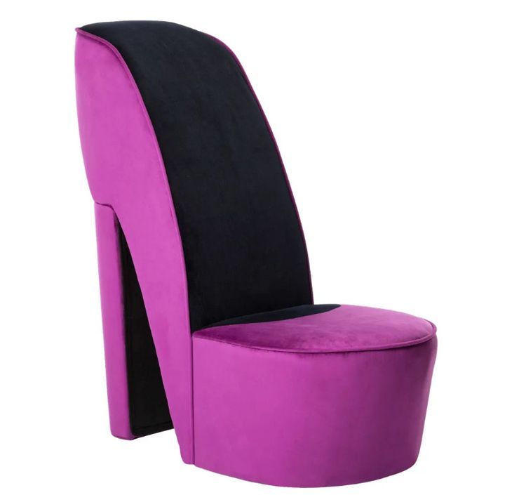 Fauteuil velours violet Fashionly - Photo n°1