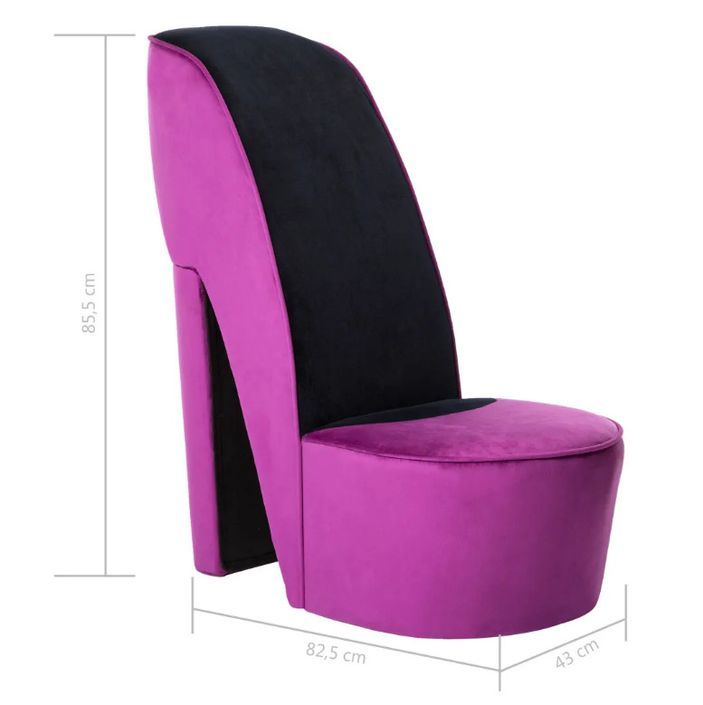 Fauteuil velours violet Fashionly - Photo n°7