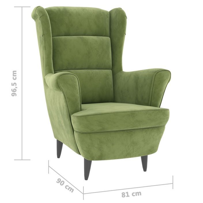 Fauteuil Vert clair Velours 2 - Photo n°7