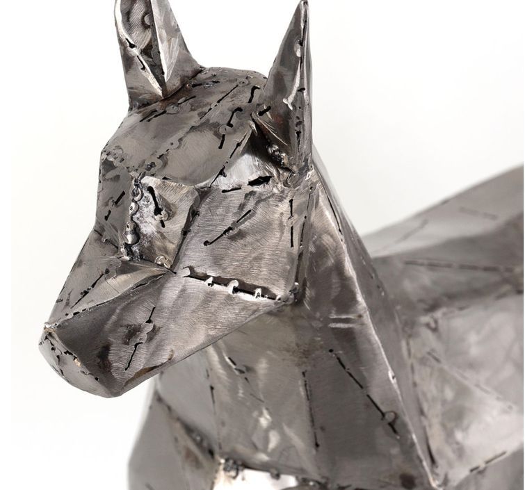 Figure décorative de chien en fer Liko 65 cm - Photo n°8