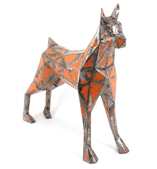 Figure décorative de chien en fer Liko 65 cm - Photo n°1