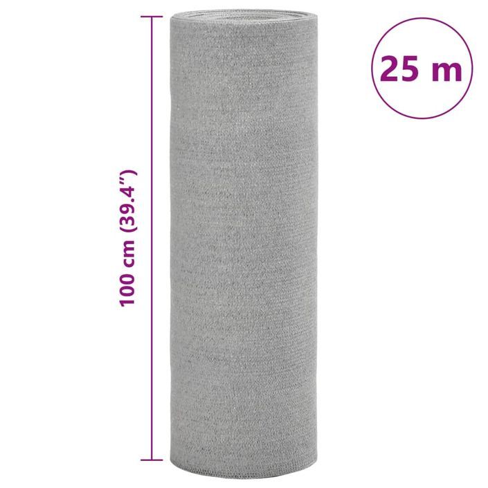 Filet brise-vue gris clair 1x25 m PEHD 195 g/m² - Photo n°8