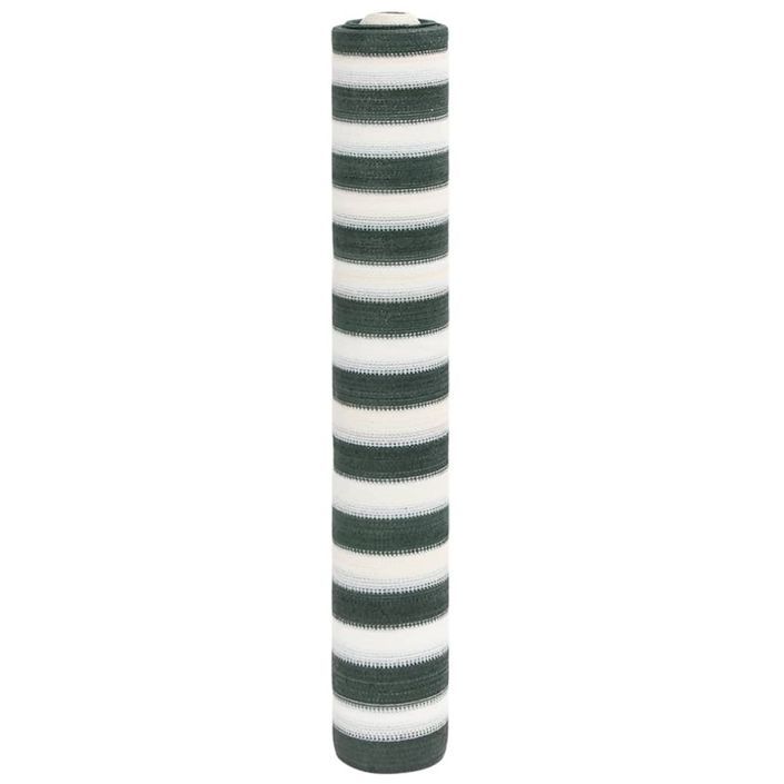 Filet brise-vue vert et blanc 1,5x25 m PEHD 75 g/m² - Photo n°1