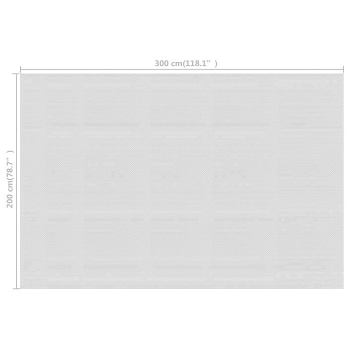 Film solaire de piscine flottant PE 300x200 cm Gris - Photo n°3