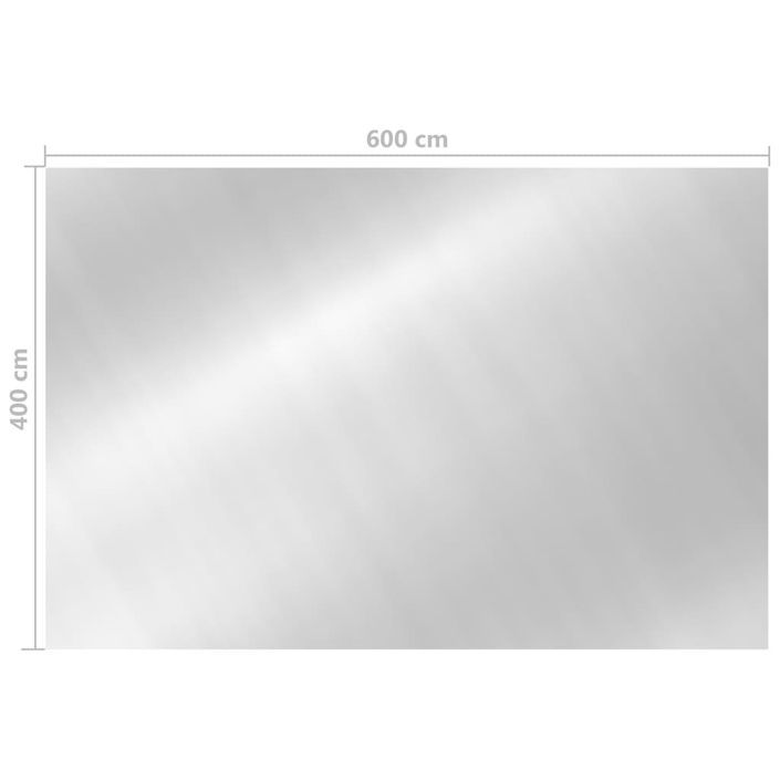 Film solaire de piscine PE rectangulaire flottant 6x4 m Argenté - Photo n°5