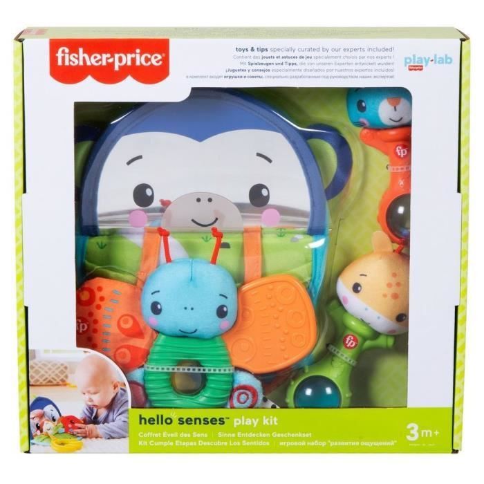 Fisher-Price - Coffret Mes Premiers Jeux, coffret cadeau avec des jouets d'éveil sensoriels - Jouet d'éveil bébé - Des 3 mois - Photo n°5