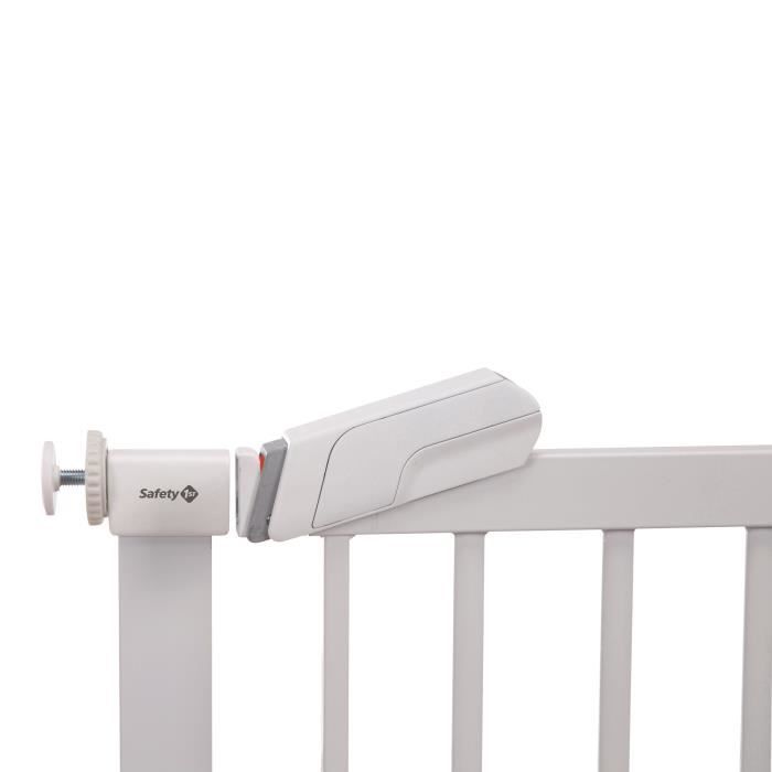 Flat step, Barriere de sécurité avec barre de seuil ultra plate, largeur 80 cm, De 6 a 24 mois, metal Blanc - Photo n°3