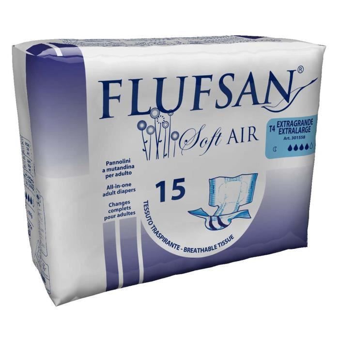 FLUFSAN Changes complet X-Large soft pour incontinence nuit x15 - Photo n°1