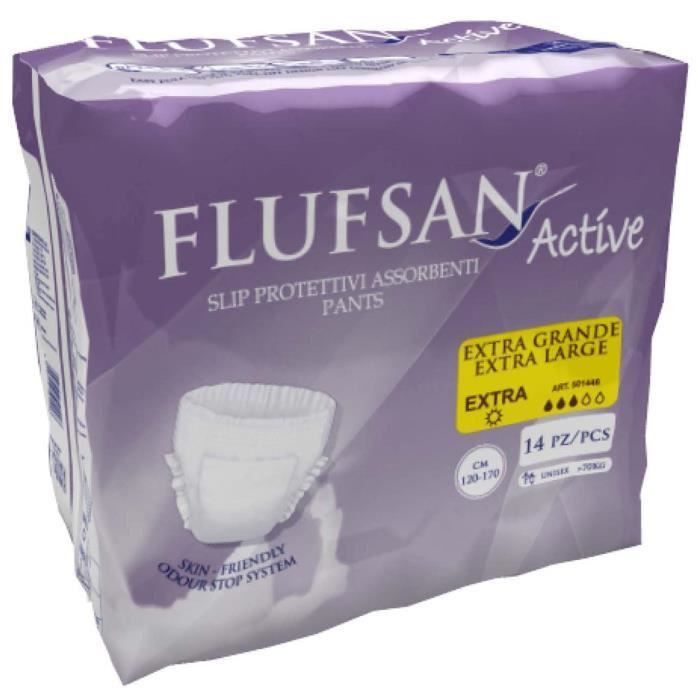 FLUFSAN Culottes absorbantes Active extra-large pour incontinence jour x14 - Photo n°1
