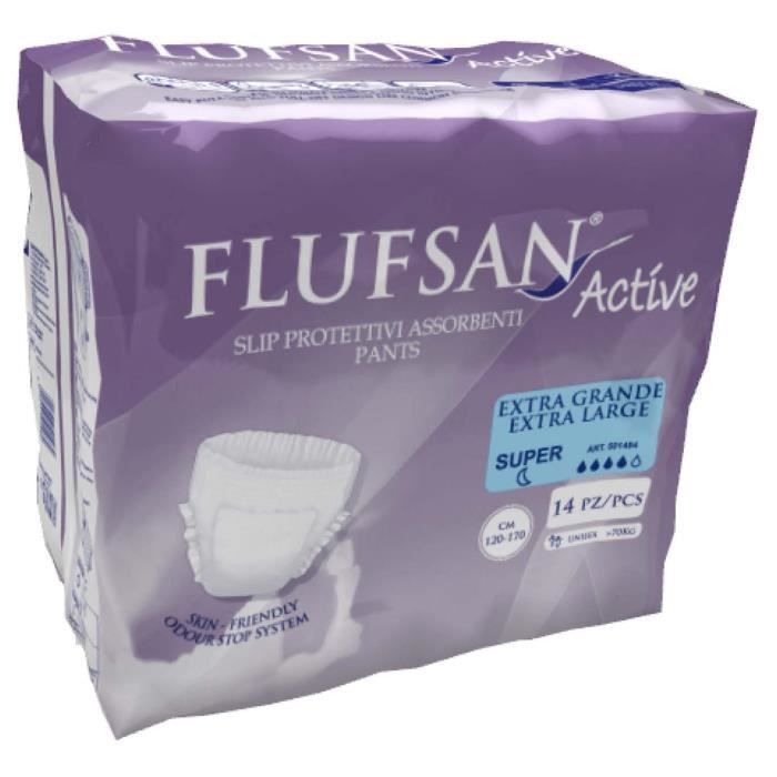 FLUFSAN Culottes absorbantes extra-large pour incontinence nuit x14 - Photo n°1