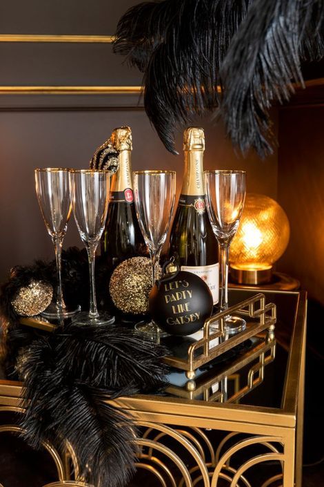 Flûte à champagne transparent et bord doré Ysarg - Photo n°4