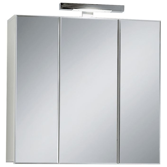 FMD Armoire de salle de bain avec miroir 70x19x67,6 cm blanc - Photo n°1