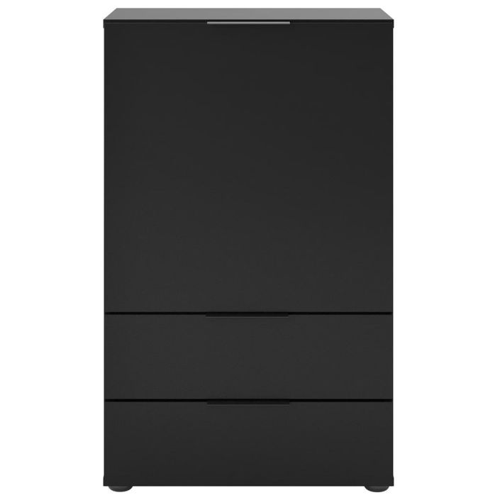 FMD Commode avec tiroir et portes 49,7x31,7x81,3 cm noir - Photo n°5