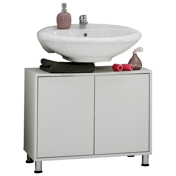 FMD Meuble de salle de bain sous évier 70x32,9x49,5 cm blanc - Photo n°5