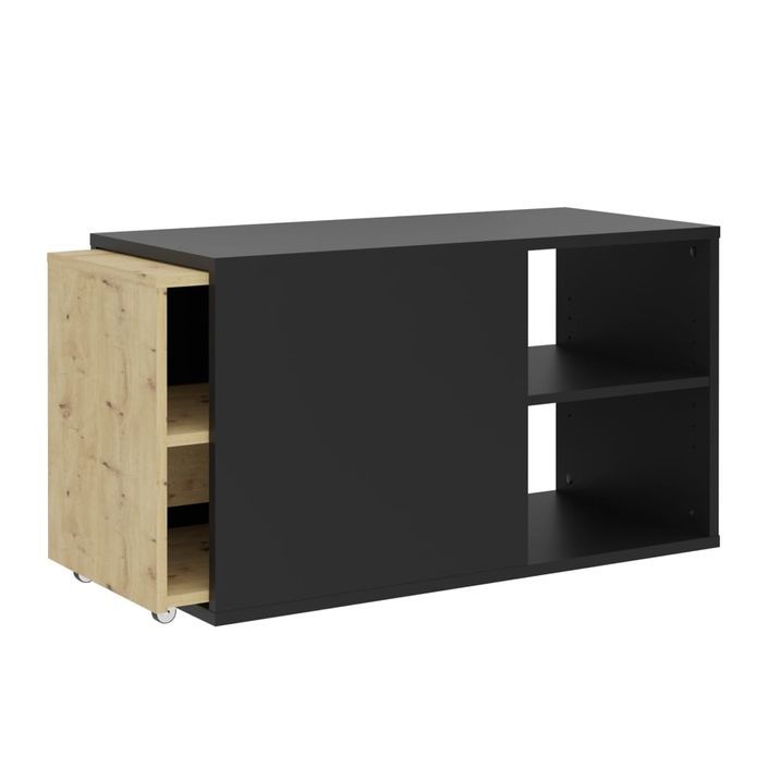 FMD Meuble TV avec 2 compartiments ouverts 133,5x39,9x49,2 cm - Photo n°1