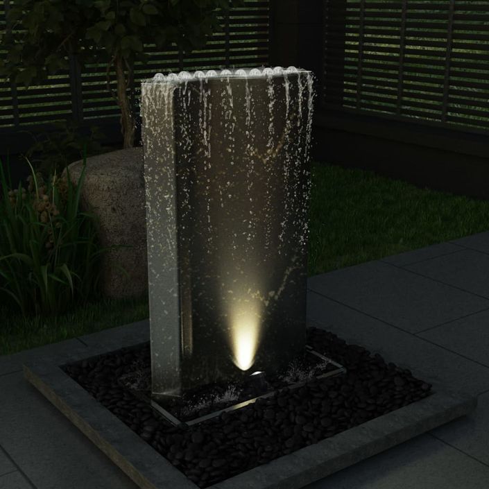 Fontaine de jardin Argenté 60,2x37x122,1 cm Acier inoxydable - Photo n°4