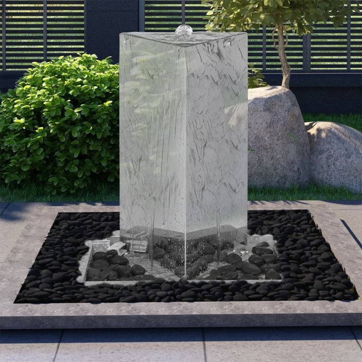 Fontaine de jardin et pompe Acier inoxydable 76 cm Triangulaire - Photo n°1
