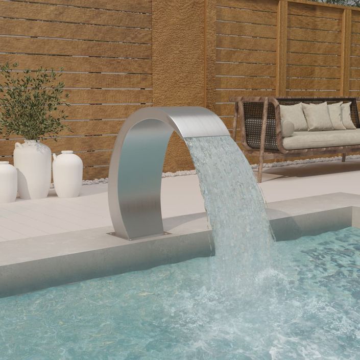 Fontaine de piscine avec LED 22x60x70 cm Acier inoxydable 304 - Photo n°1