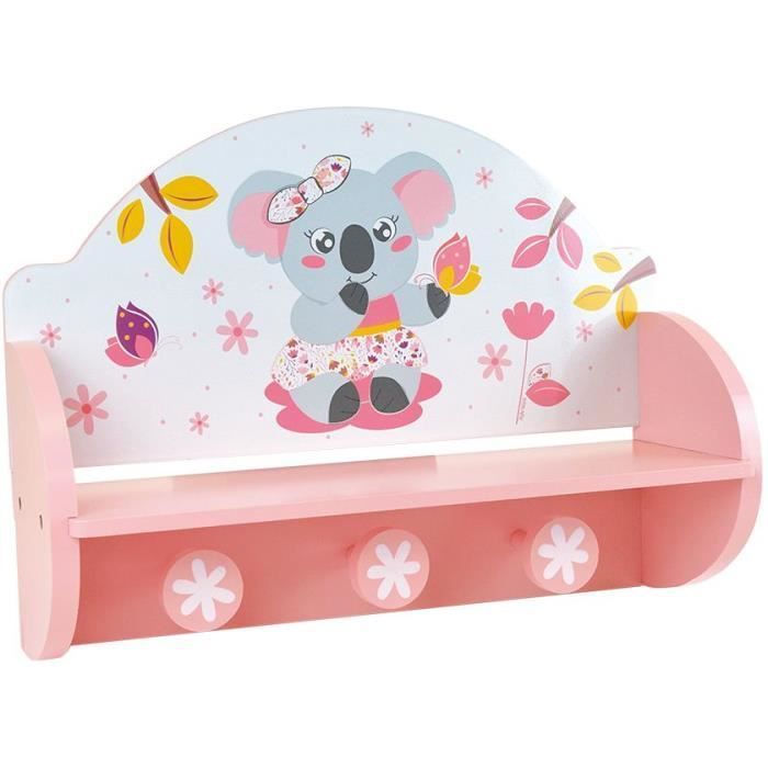 FUN HOUSE Mimi Cally Koala 713337 ETAGERE PORTEMANTEAU Dimensions : ± H. 33 x L. 46 x P. 15 cm pour enfant - Photo n°3