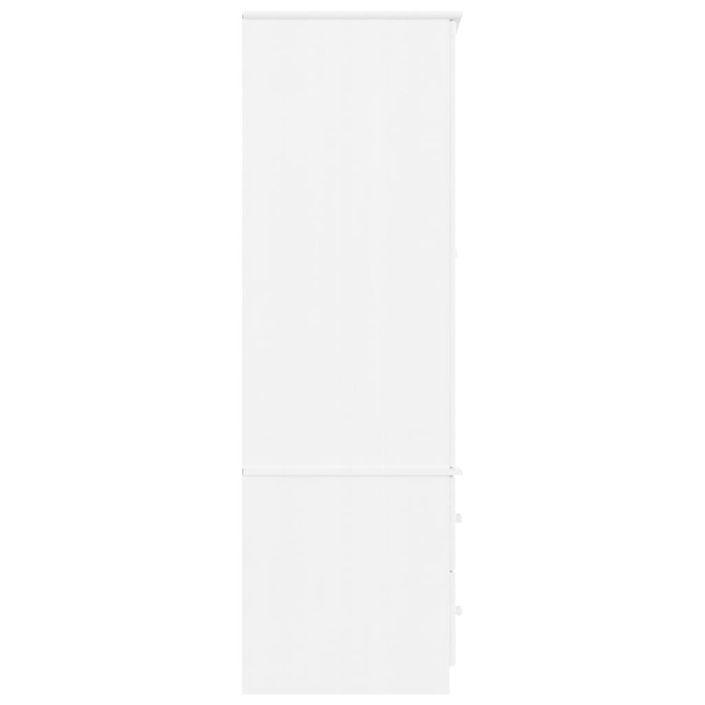 Garde-robe ALTA blanc 90x55x170 cm bois massif de pin - Photo n°5