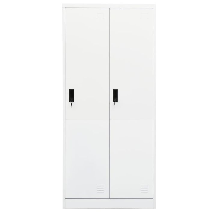 Garde-robe Blanc 80x50x180 cm Acier - Photo n°4